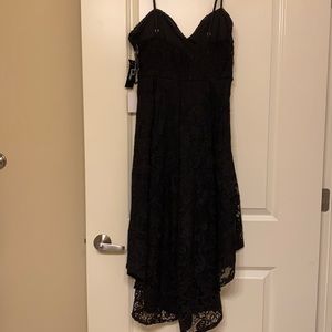 LuLus Black So Adored Dress